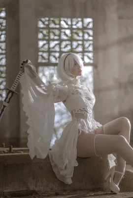 NieR: Váy cưới màu trắng Automata 2B @ Mirror Jiang_ (10 ảnh)