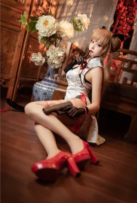 “Girls Frontline” MK23 Bee Sugar Flower Năm mới Sườn xám Ver. Cosplay[CN: Shika Xiaolulu](17 ảnh)