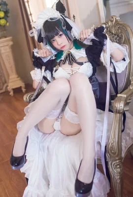 coser Shui Miao aqua Azur Lane Cheshire chân đẹp Hình ảnh cosplay quyến rũ (9 ảnh)