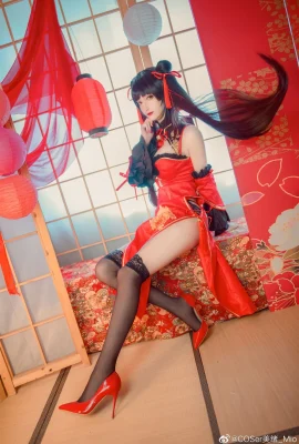 “Date A Live” Tokisaki Kurumi Cosplay Sườn xám gợi cảm[CN: COSer Mio_Mio](10 ảnh)