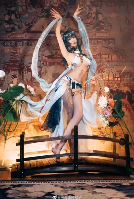 “Touhou Project” Huo Qing'e Cosplay gợi cảm[CN: Black Magician Yezi](10 ảnh)