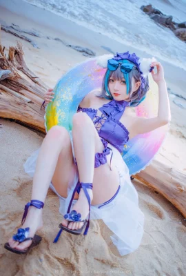 Áo tắm mèo Azur Lane Cheshire @无正Ryou · (Nhiếp ảnh: @新蓝CinLean) (9 ảnh)