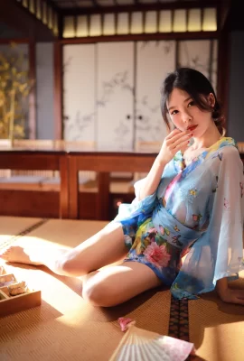“Aqua Blue kimono” của Dou Niang-Li Shi để lộ phần thân dưới khiến trái tim người ta loạn nhịp (30 Ảnh)