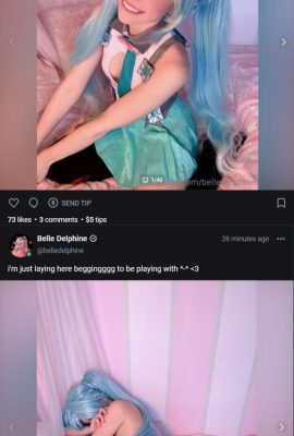 Belle Delphine —————– Hatsune Miku