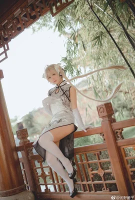 Yuan Zhi Kong Kasugano Qiong sườn xám lụa trắng cn: Asano Junko (10 ảnh)