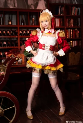 Fate/GrandOrder Nero Claudius Fan Maid@Green Eggplant nasu (9 ảnh)