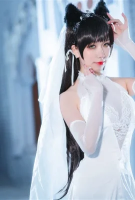 “Azur Lane” Atago váy cưới cos hình ảnh đẹp[CN: -Yibei-](12 ảnh)