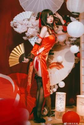 Date A Live Tokisaki Kurumi Sườn xám năm mới @神本无尾_Aria (9 ảnh)
