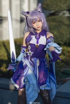 Genshin Keqing @coser Yiyi (Nhiếp ảnh: @三月life) (Lễ hội trò chơi hoạt hình đom đóm) (9 ảnh)