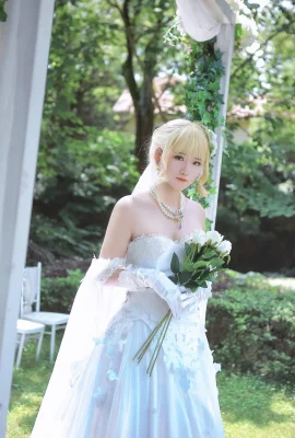 Xia Ningning-FATE GRAND ORDER COS Đám cưới của Yujie SABER