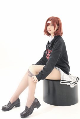 (Youmeko) Maruka Higuchi Cos Tơ lụa xám Maruka Higuchi Cuộc thi bơi lụa đen Maruka Higuchi Cuộc thi bơi lụa xám không che
