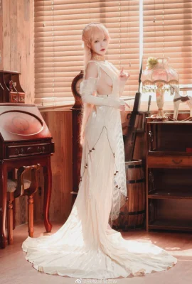 少女前线 OTS14婚纱皮肤cos天意佳人 cn铁板烧鬼舞w (18 photos)