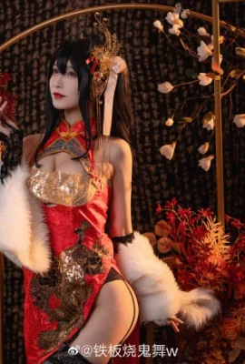 碧蓝航线大凤凤鸣春晓cos黑丝旗袍 cn铁板烧鬼舞w (15 photos)