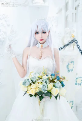 碧蓝航线贝尔法斯特花嫁cos 克拉达的誓约 Momoko葵葵 (9 photos)