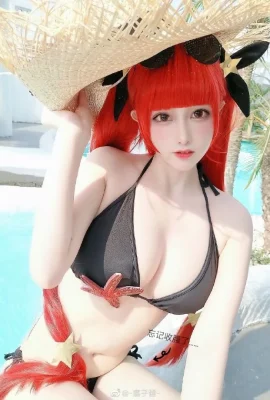碧蓝航线火奴鲁鲁泳装cos盛夏的灾难 cn-凛子酱- (9 photos)