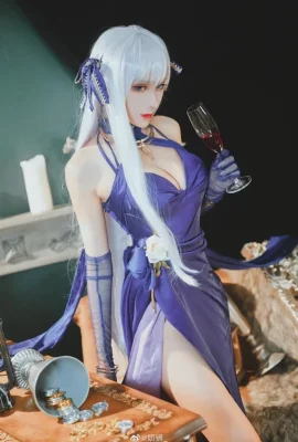 碧蓝航线贝尔法斯特礼服cos 优雅而高贵的从者 cn奶狮 (10 photos)