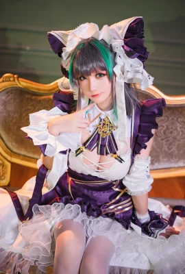 (Star Chichi)-R-Maid Cheshire Áo tắm màu tím (49 ảnh)