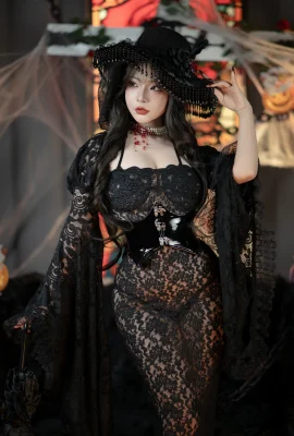 Mạng đẹp Người đẹp Yuuhui Yuhui Phù thủy Carnival Night Chủ đề Sexy Black Black Quần áo da đen Đồ lót quyến rũ ảnh 133p