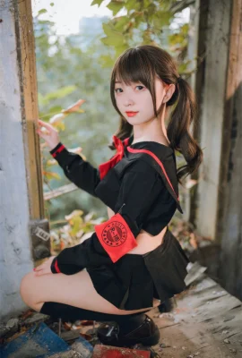 Mạng đẹp Hua Ling South Hemisphere Cô gái hư hỏng Chủ đề ngoài trời Sexy Black Cô gái hư hỏng Đồng phục Lou với đồ lót màu trắng với vớ màu đen cho thấy chân đẹp cám dỗ hình ảnh 126p