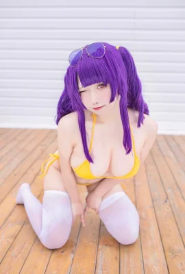 Sadako Peach AKECH BLUE ROUTE BORA -bộ đồ bơi