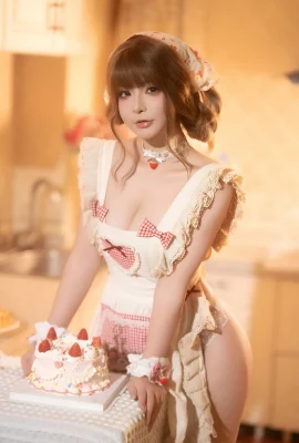 Người đẹp Internet Yuuhui Yuhui Chủ đề Người yêu mùa đông Private Sexy Maid Outfit cho thấy sự đầy đặn Body Cream Kem nóng hổi ảnh 134p