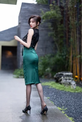 Yang Chenchen – Váy dài xanh (100 ảnh)
